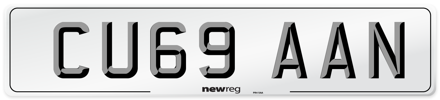 CU69 AAN Number Plate from New Reg